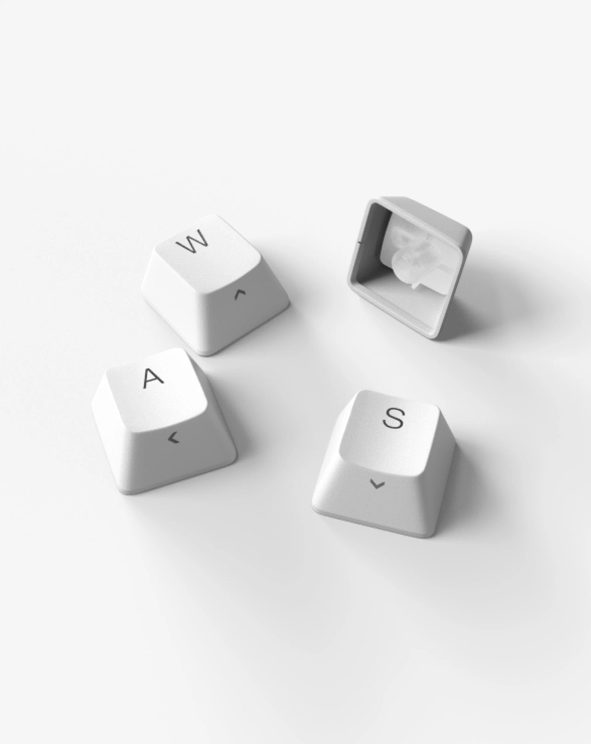 PBT Keycaps: White - View 2