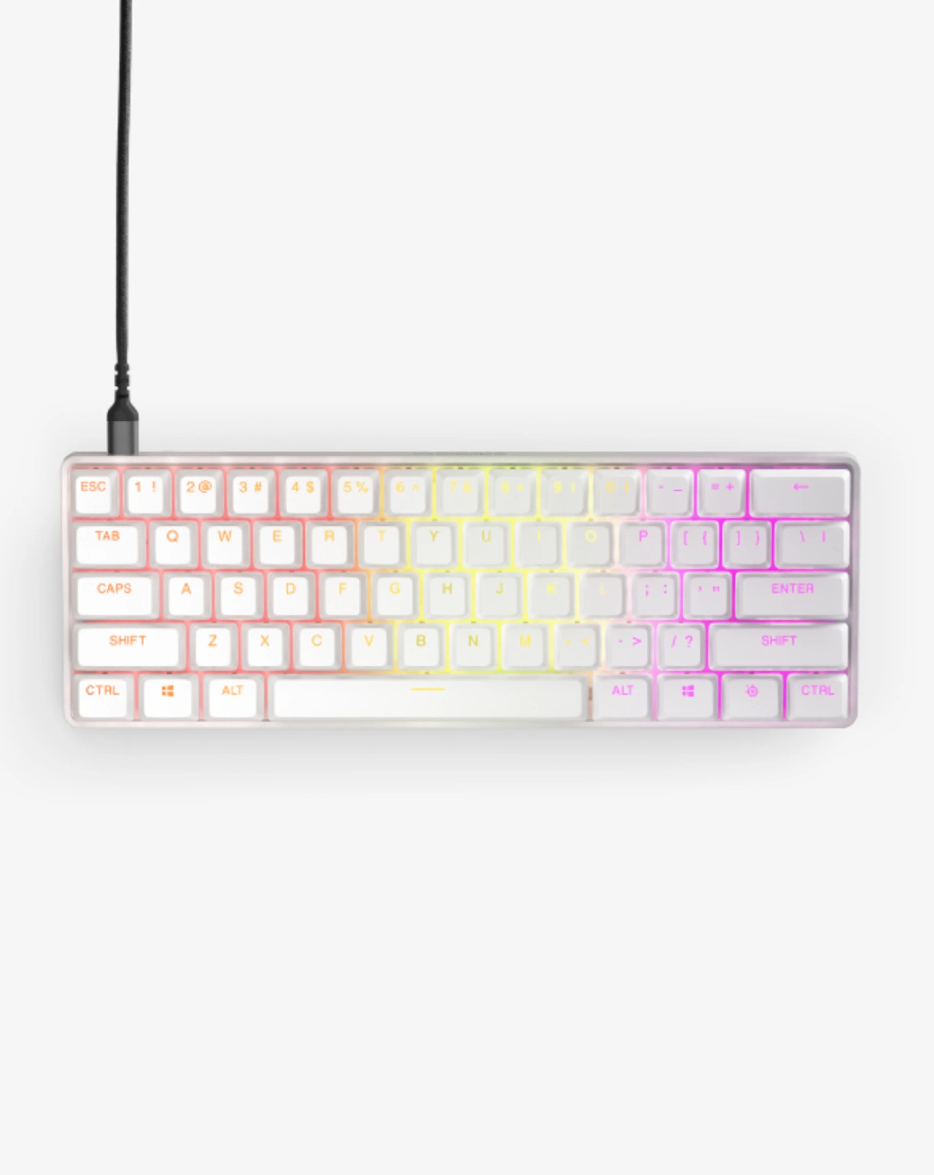 PBT Keycaps: White - View 3